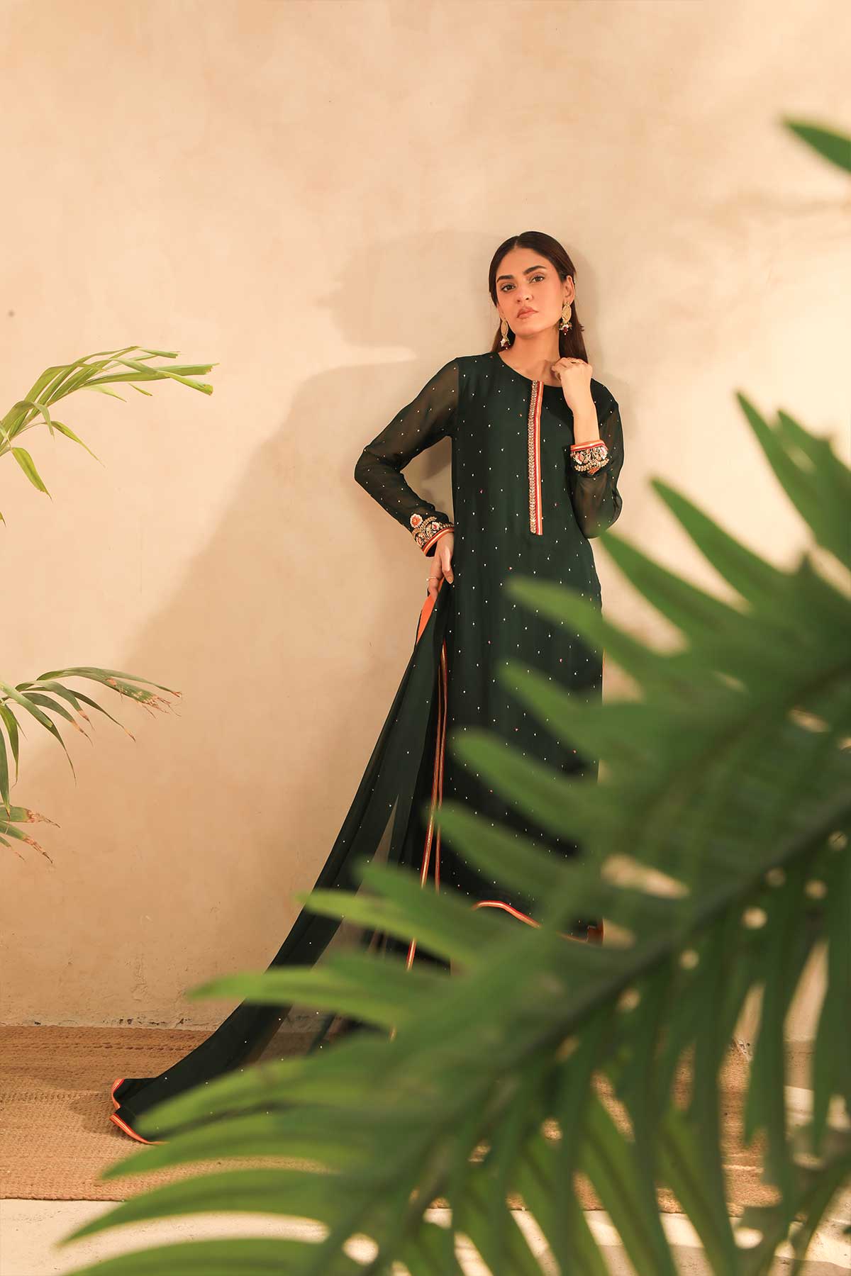 Grace 3 piece Stitched Chiffon Suit