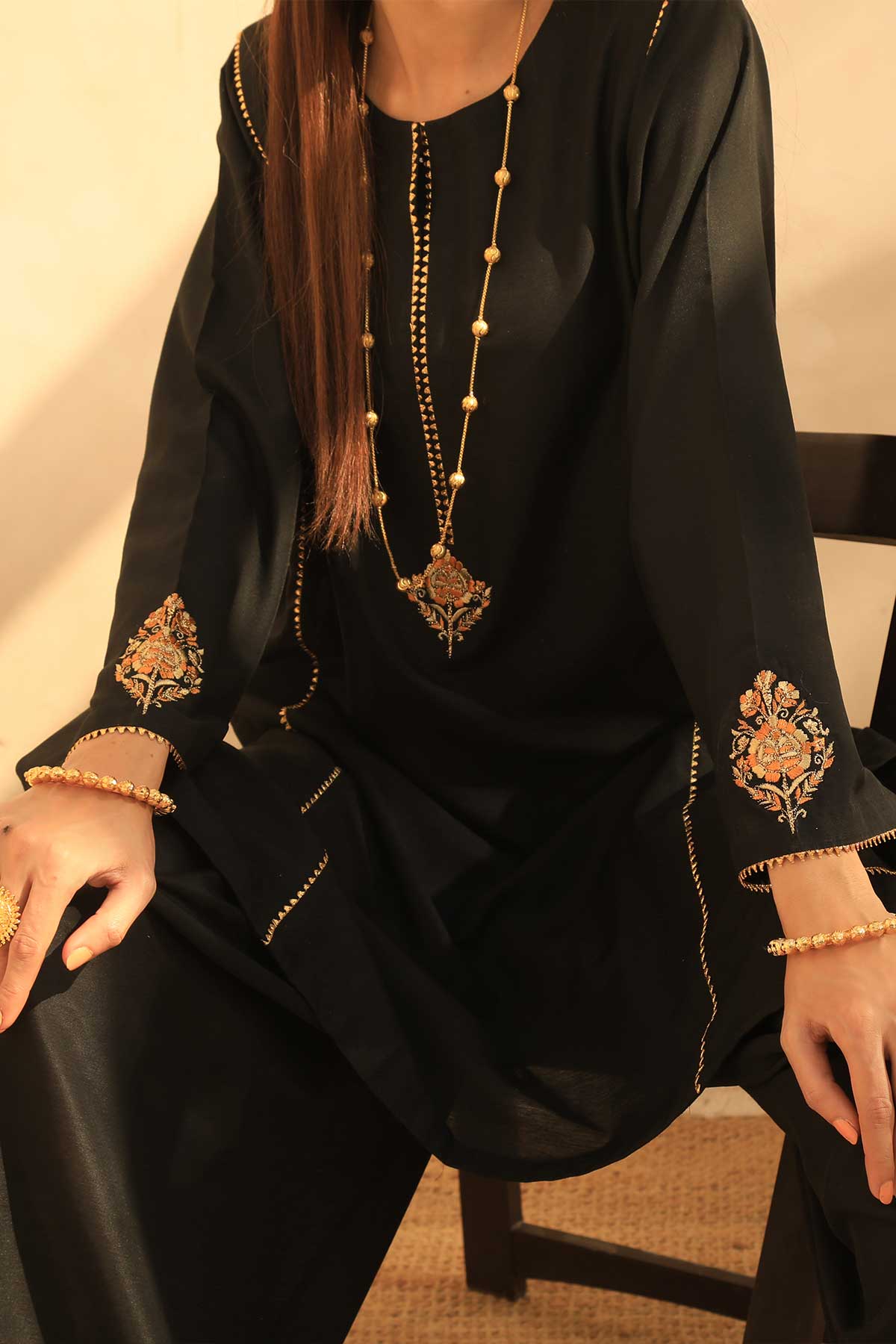 Fearless 2 piece Stitched Raw Silk Suit