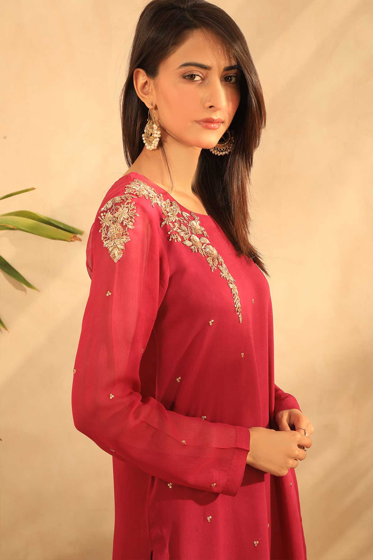 Charisma 2 piece Stitched Chiffon Suit