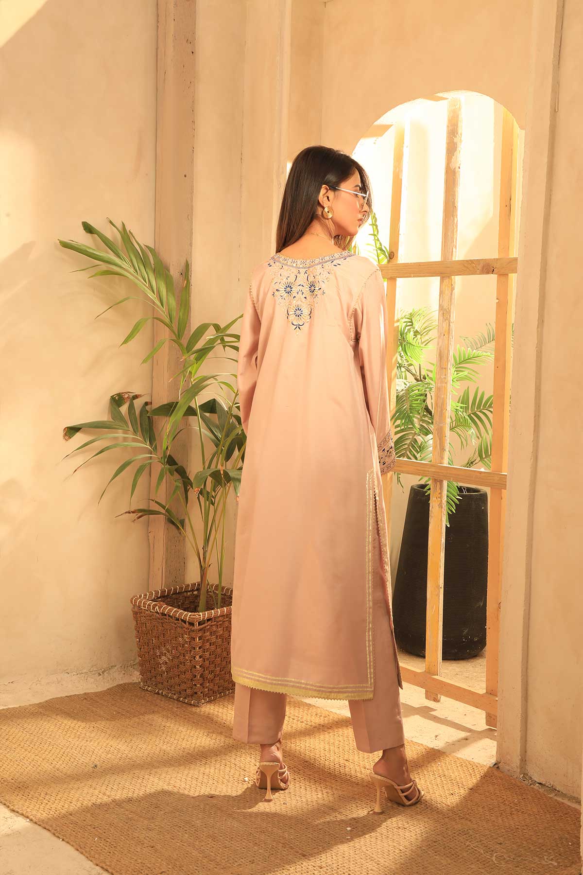 Smart 2 piece Stitched Raw Silk Suit