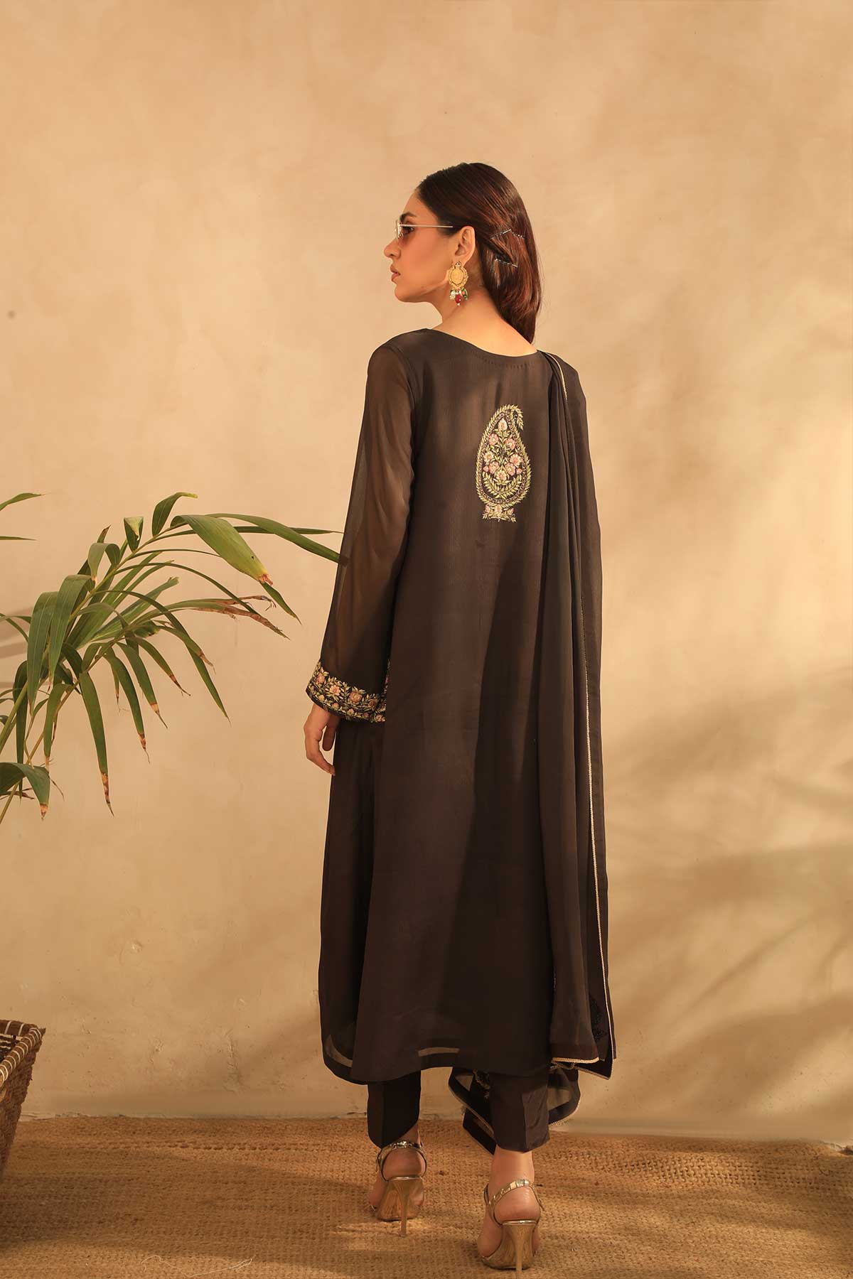 Radiant 3 piece Stitched Chiffon Suit