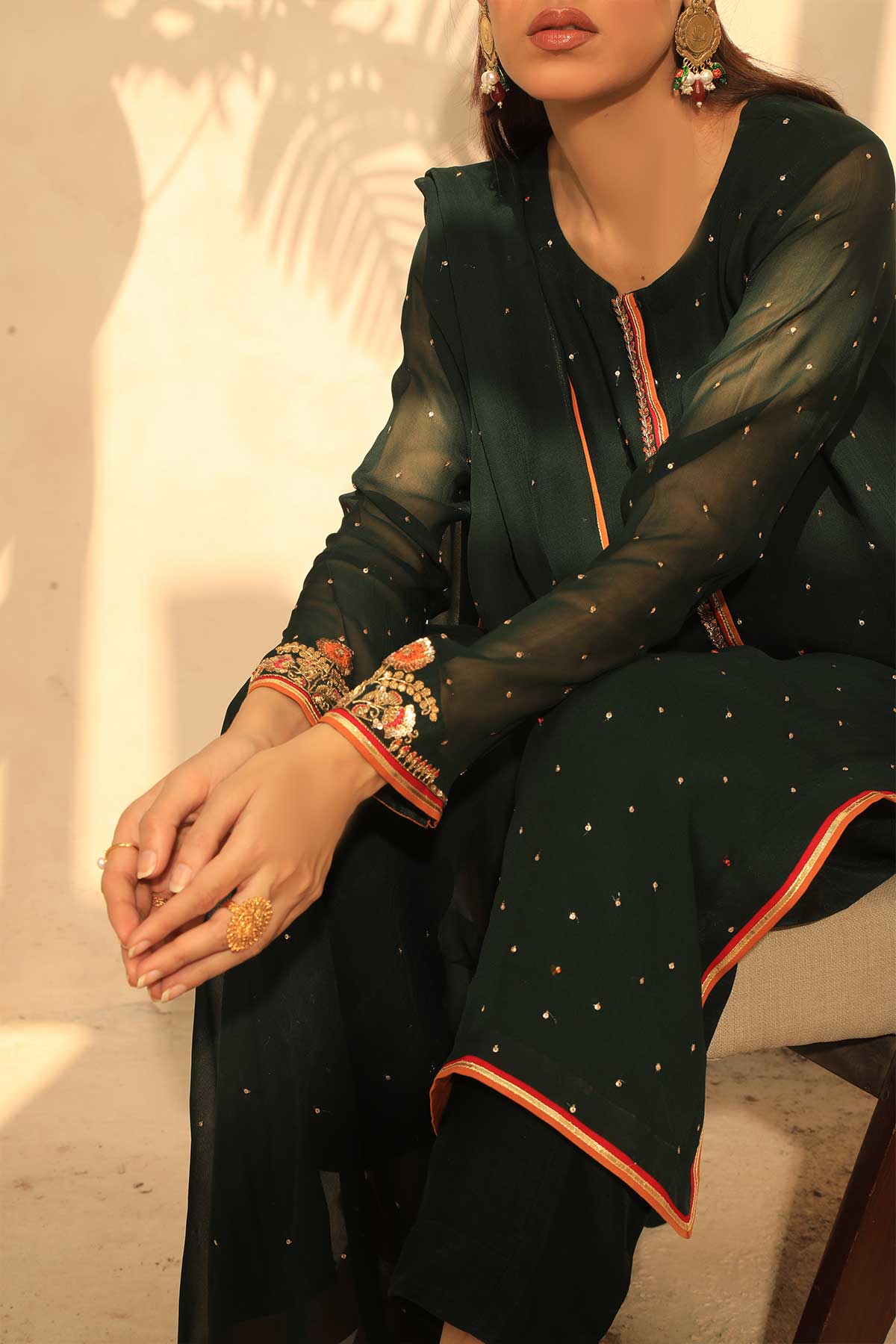 Grace 3 piece Stitched Chiffon Suit