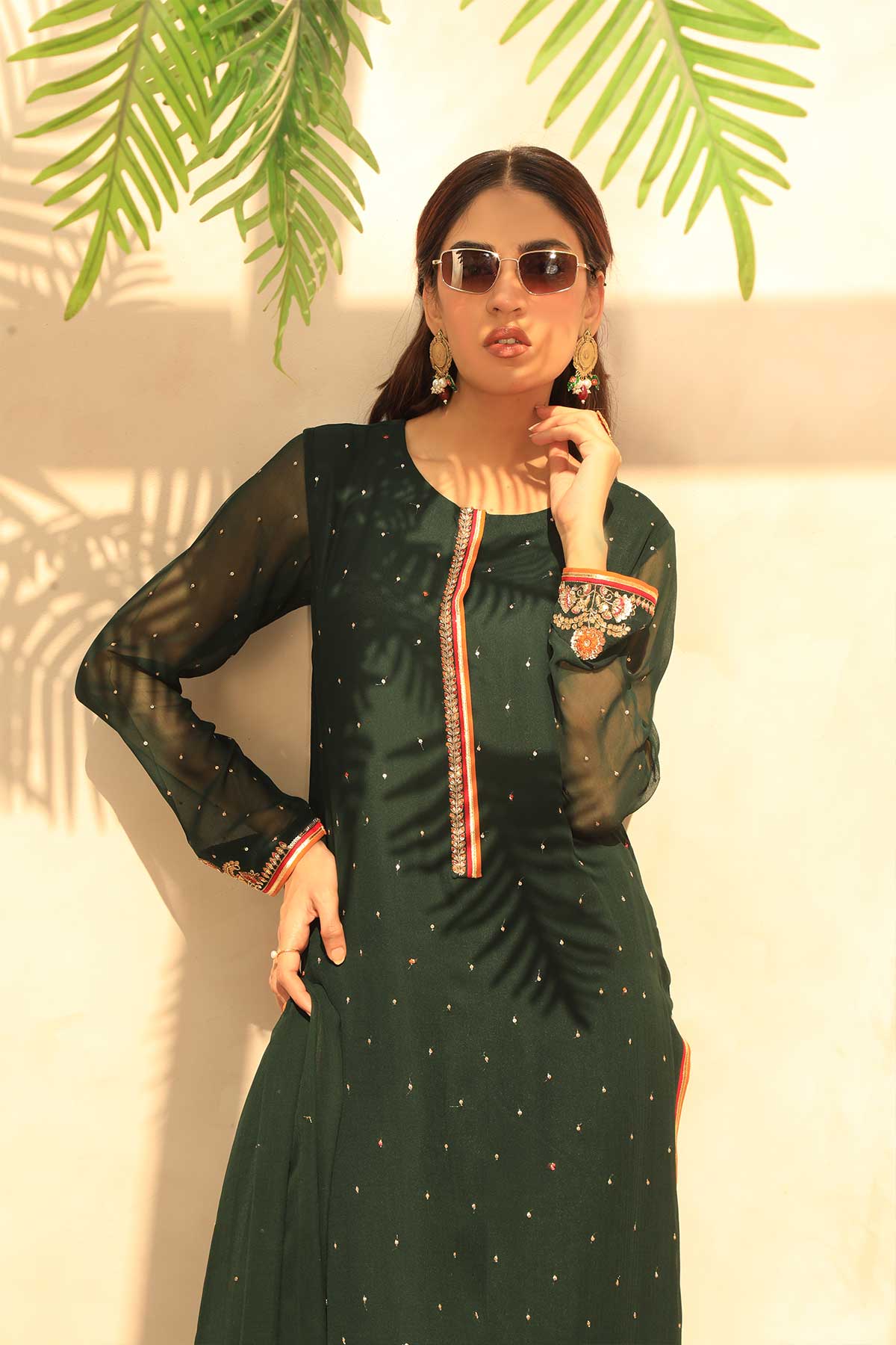 Grace 3 piece Stitched Chiffon Suit