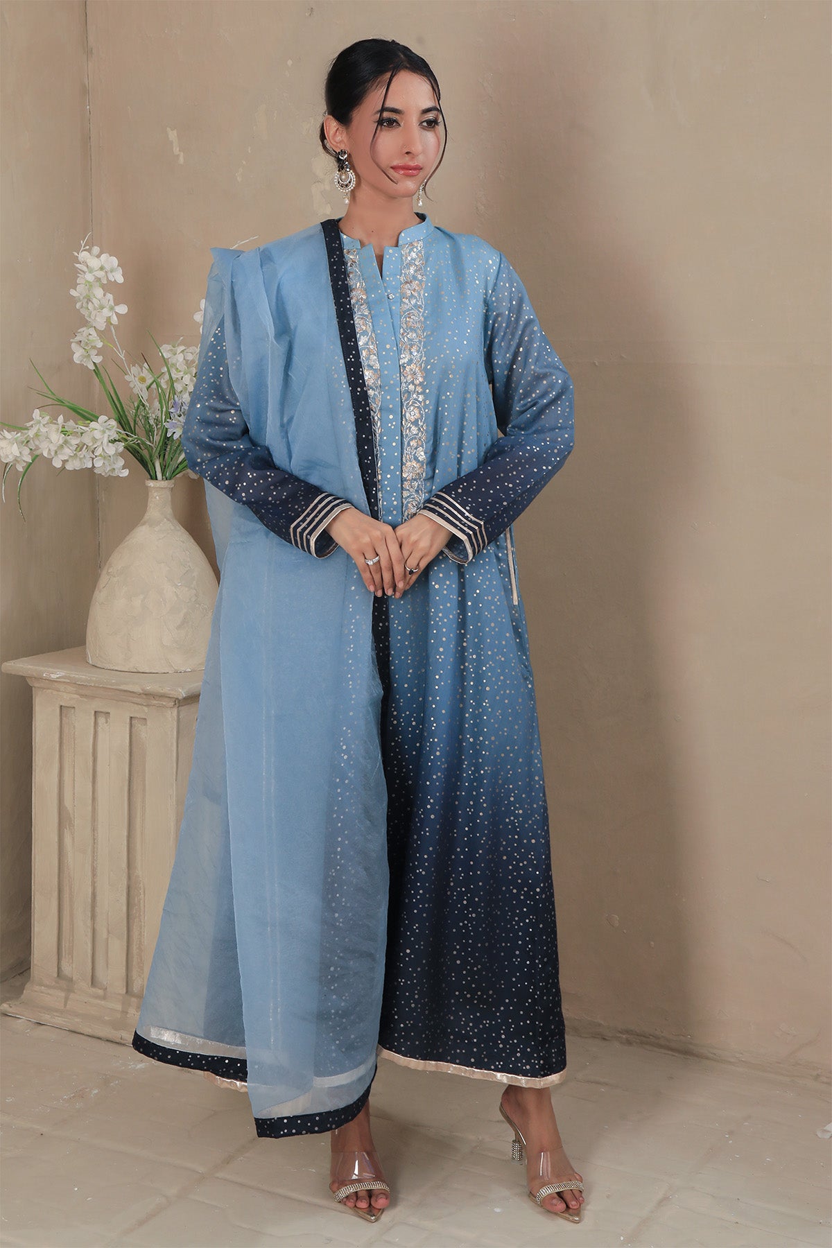 Starry Night With Dupatta