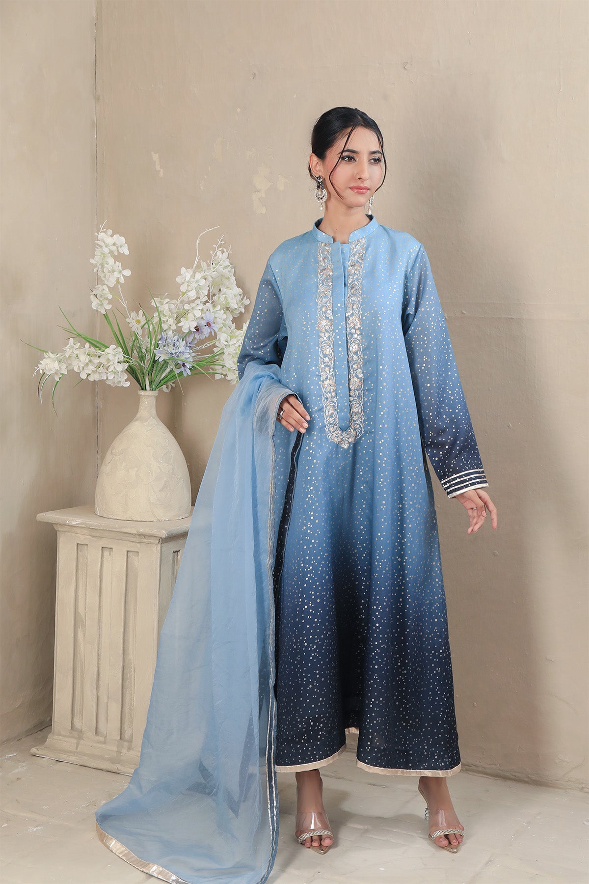 Starry Night With Dupatta