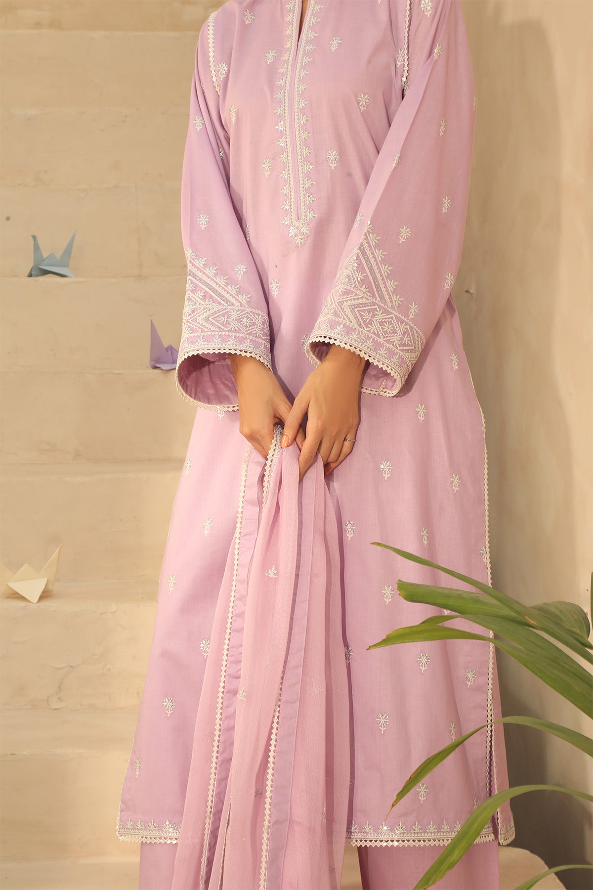Unique - 3 piece Unstitched Embroidered Lawn Suit