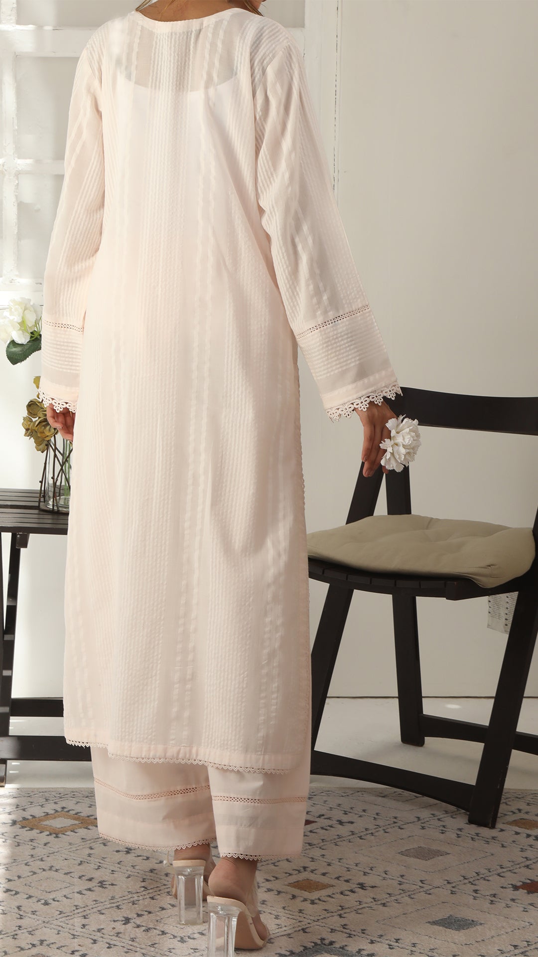 SPARKLE- 2 PIECE EMBROIDERED SUIT (STITCHED)