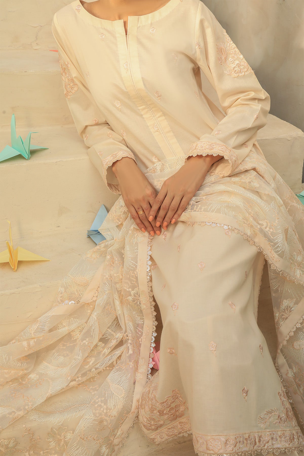 Glory - 3 piece Unstitched Embroidered Lawn Suit