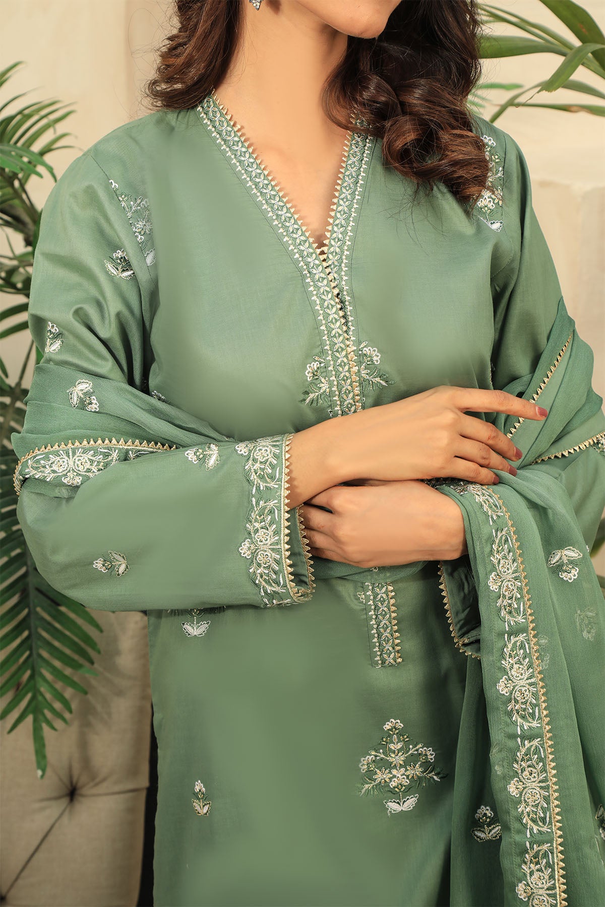 Calm - 3 piece Unstitched Embroidered Lawn Suit
