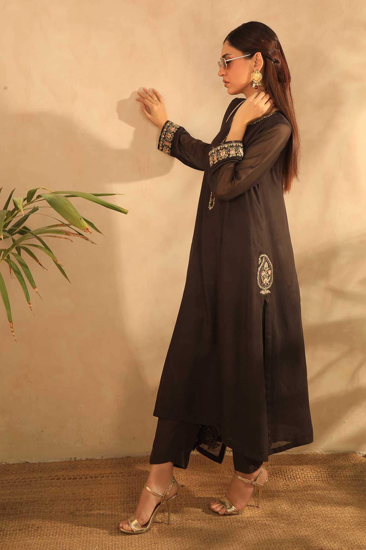 Radiant 3 piece Stitched Chiffon Suit